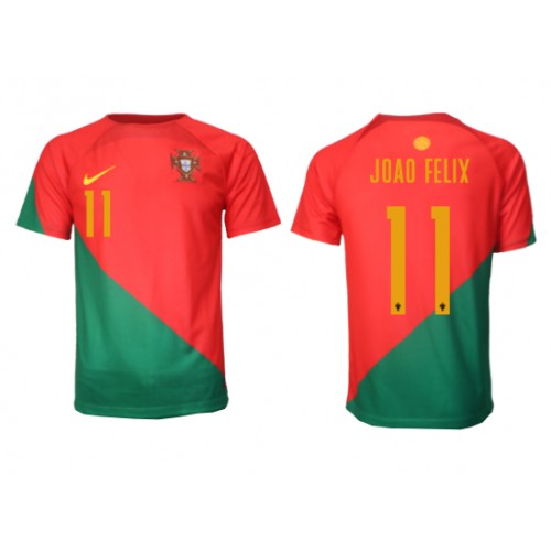 Portugal Joao Felix #11 Hemmatröja VM 2022 Kortärmad